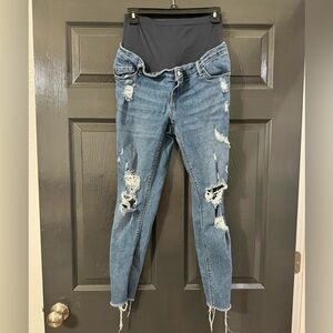 Distressed Maternity Skinny Jeans